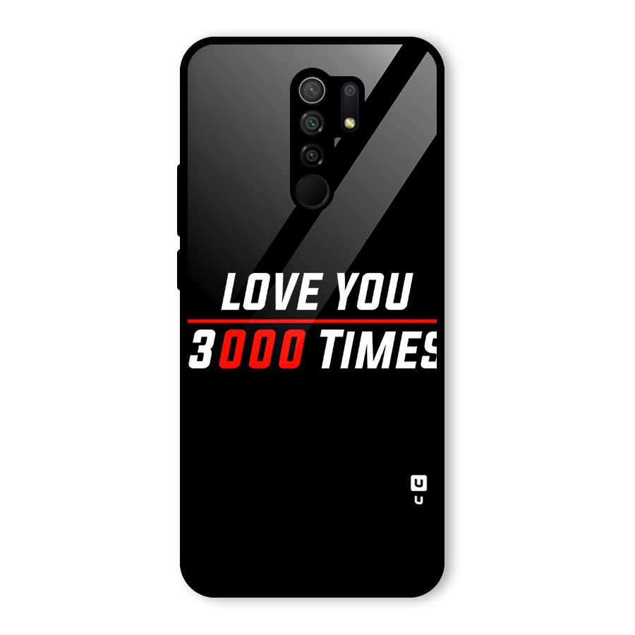 Love You 3000 Times Glass Back Case for Redmi 9 Prime
