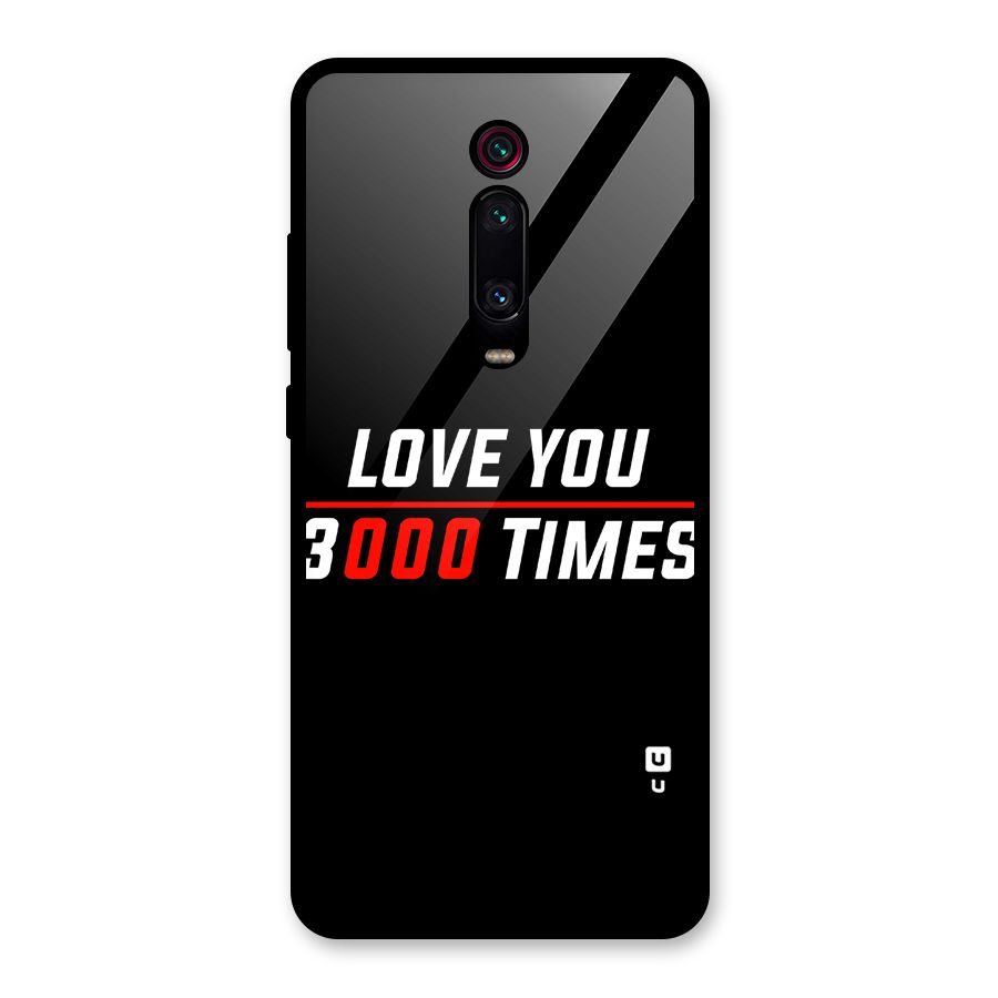 Love You 3000 Times Glass Back Case for Redmi K20 Pro