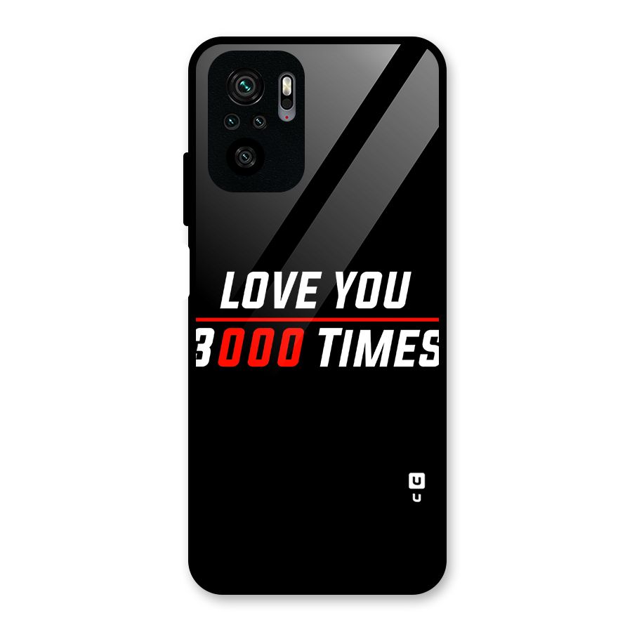 Love You 3000 Times Glass Back Case for Redmi Note 10S