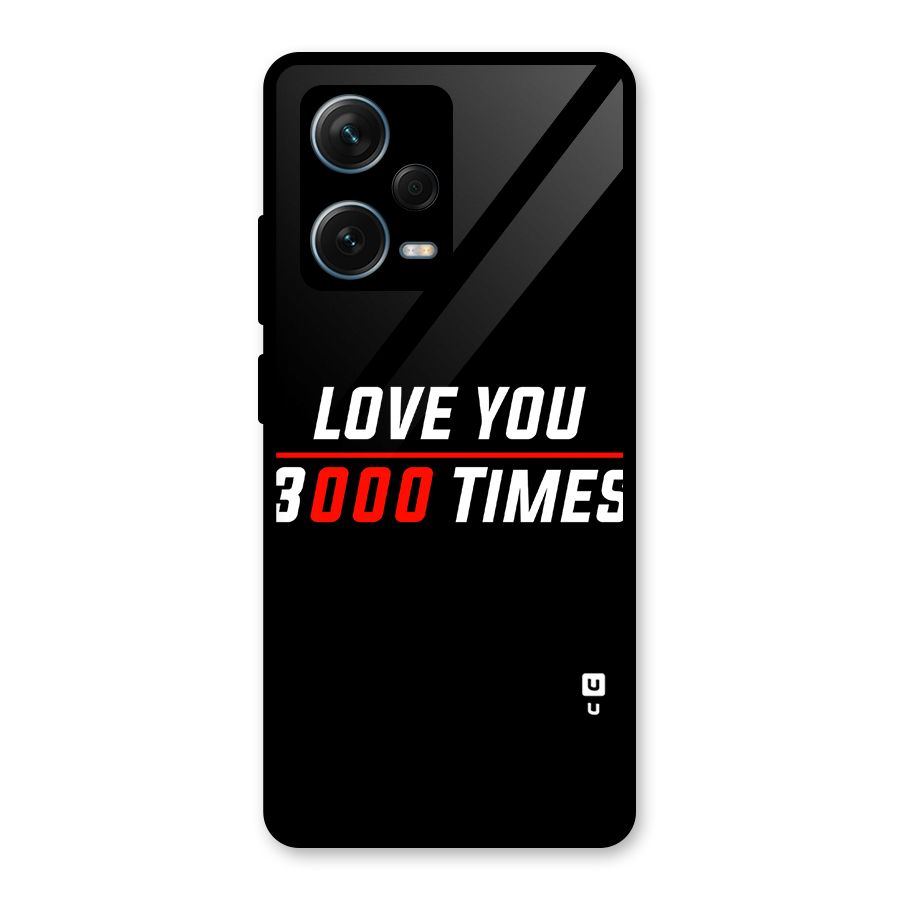 Love You 3000 Times Glass Back Case for Redmi Note 12 Pro Plus 5G