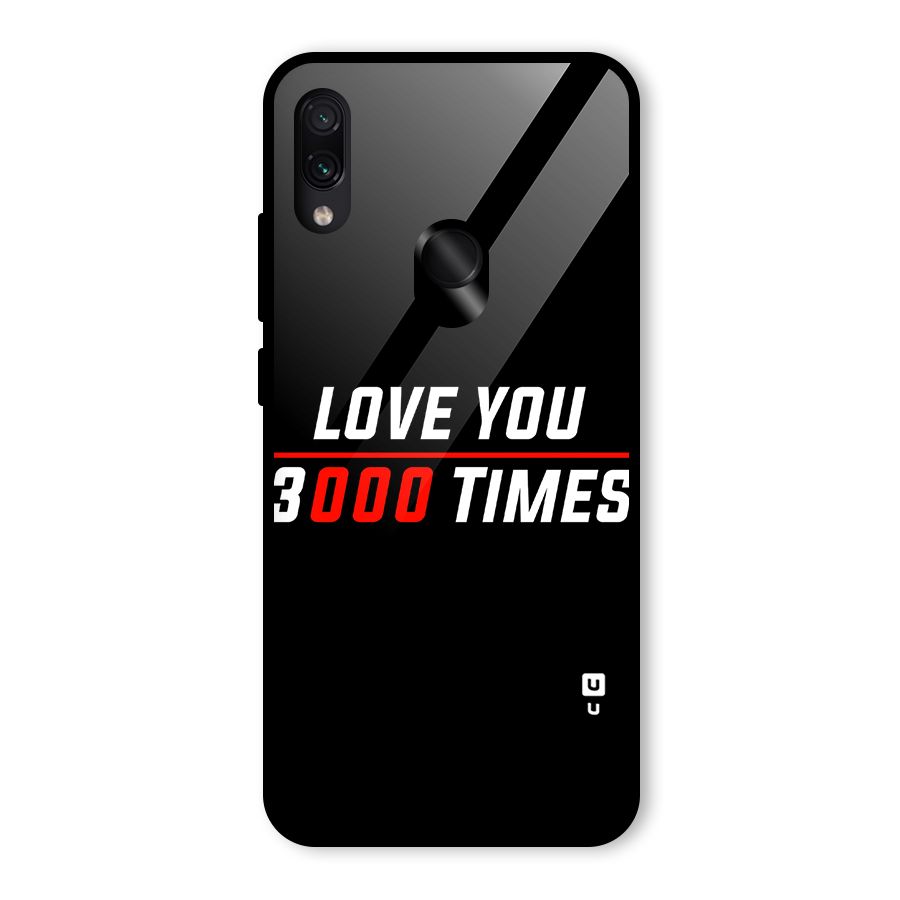 Love You 3000 Times Glass Back Case for Redmi Note 7 Pro