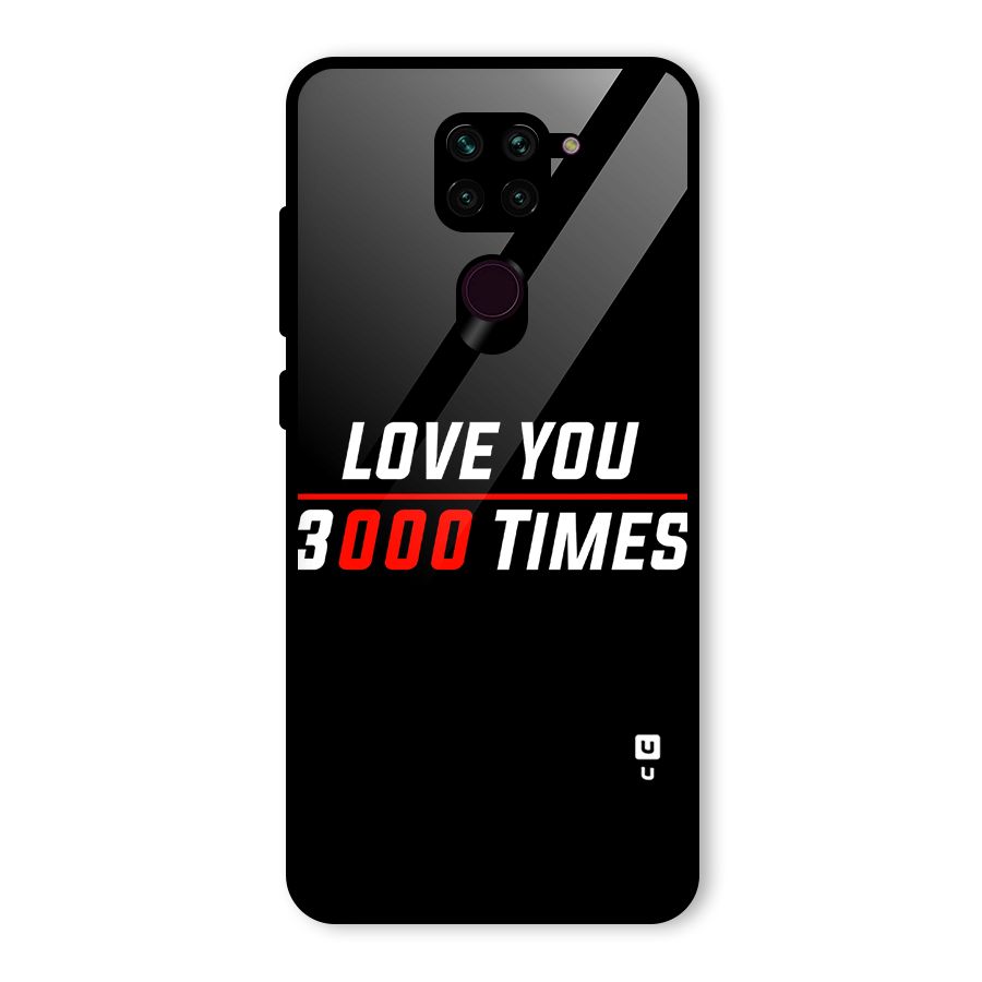 Love You 3000 Times Glass Back Case for Redmi Note 9