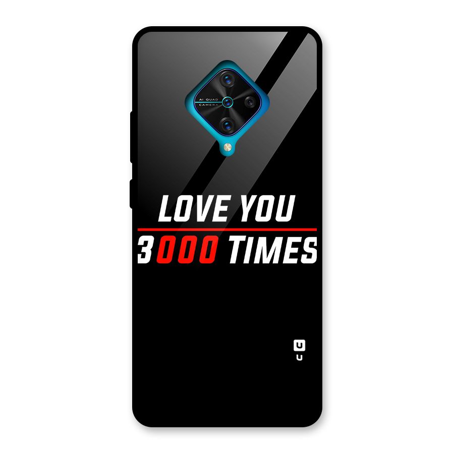 Love You 3000 Times Glass Back Case for Vivo S1 Pro
