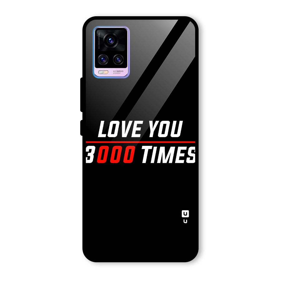 Love You 3000 Times Glass Back Case for Vivo V20 Pro