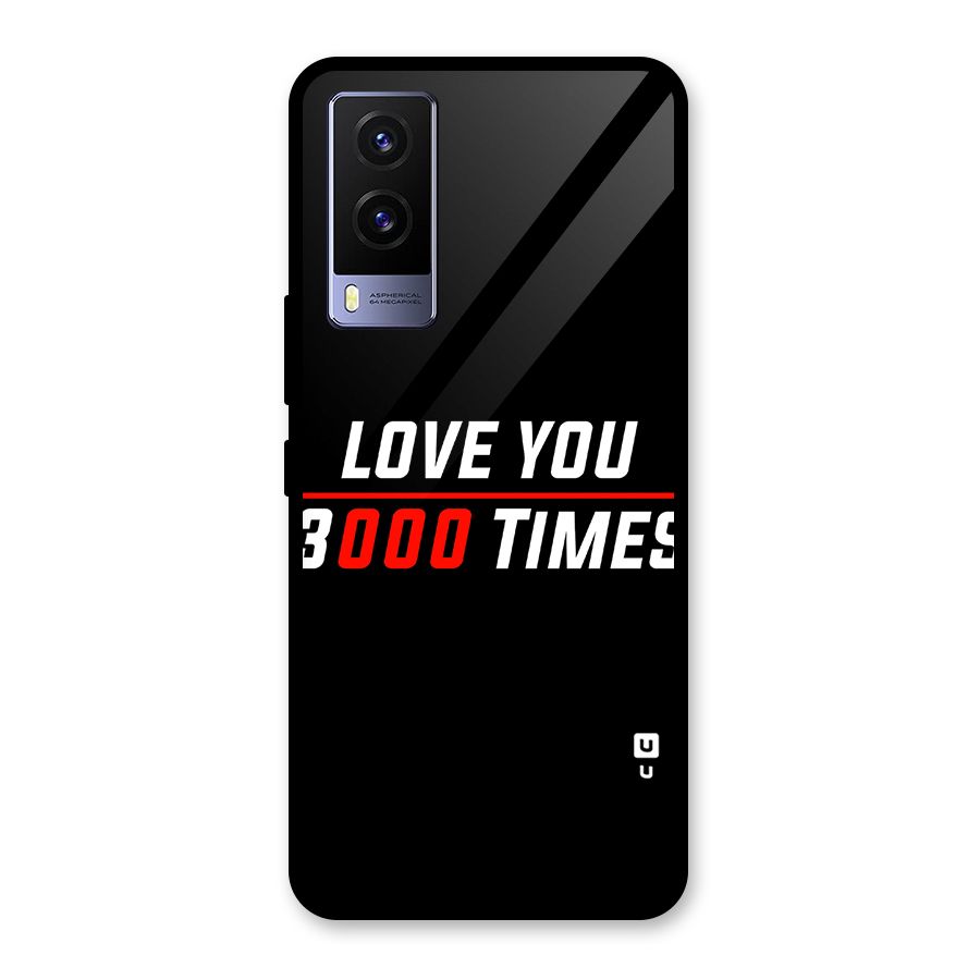 Love You 3000 Times Glass Back Case for Vivo V21e 5G