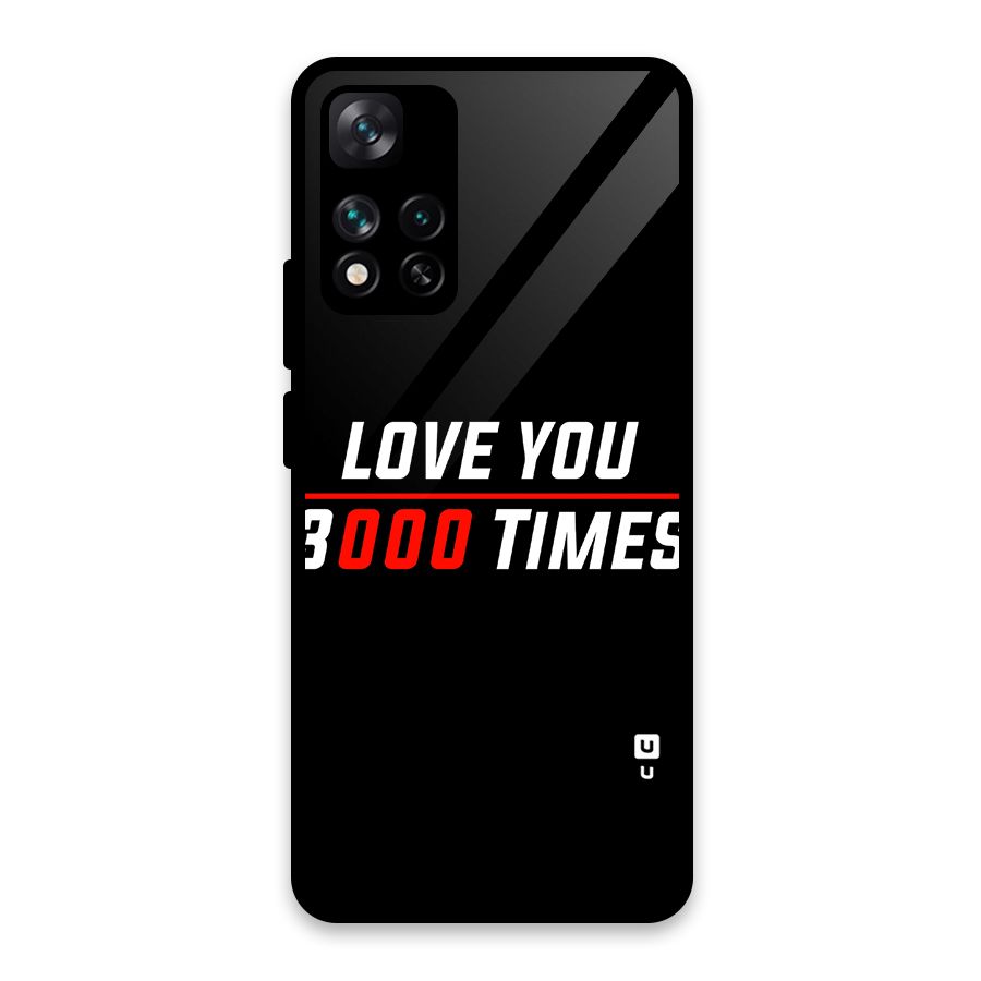 Love You 3000 Times Glass Back Case for Xiaomi 11i HyperCharge 5G