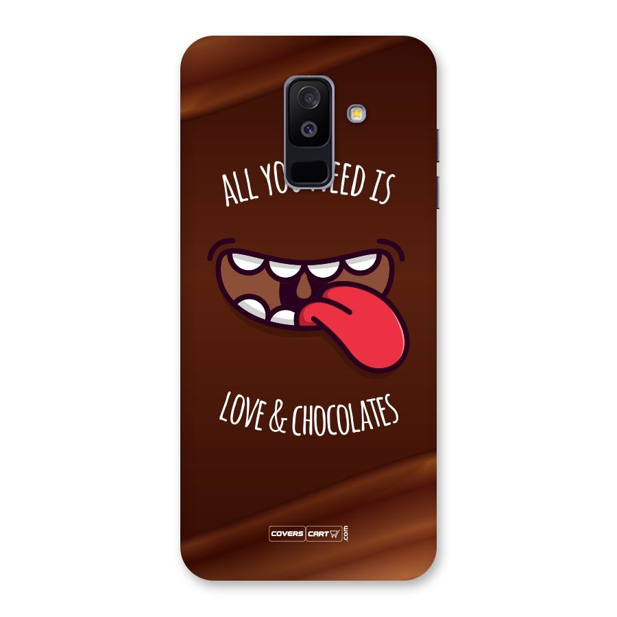 Love and Chocolates Back Case for Galaxy A6 Plus