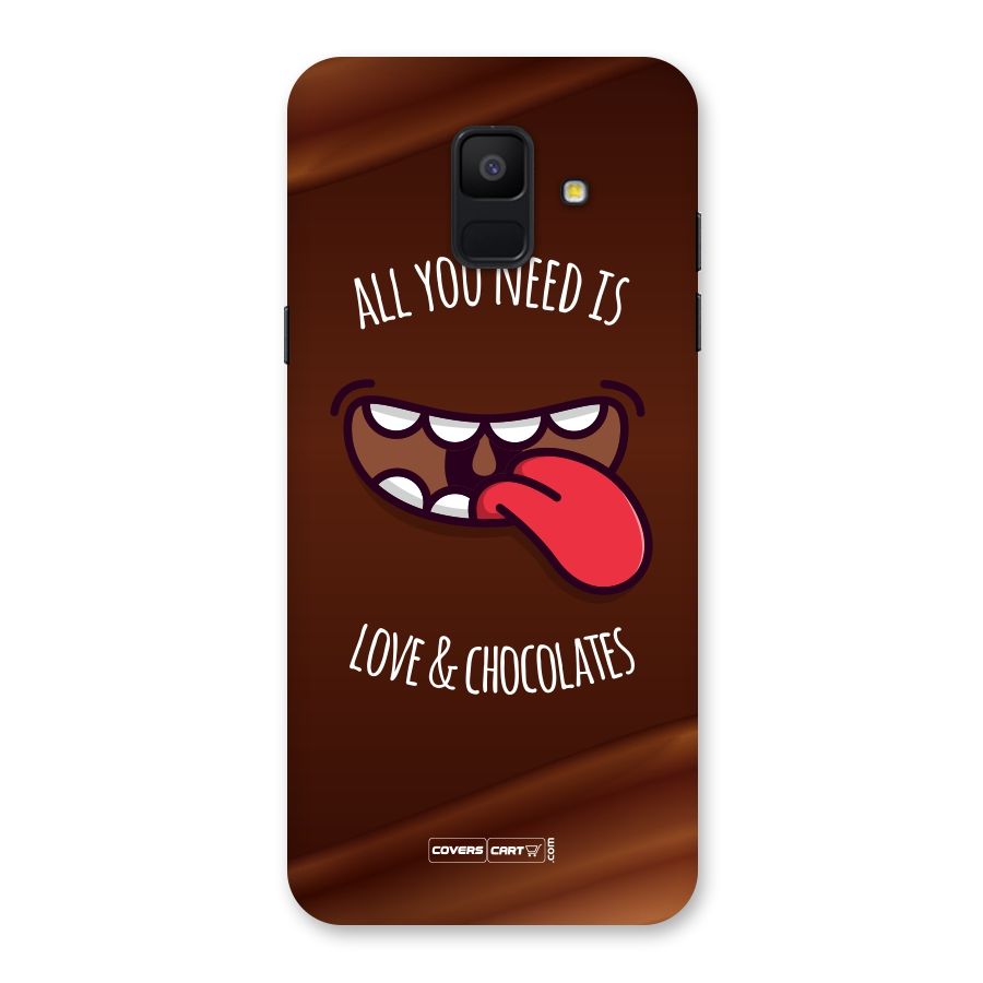 Love and Chocolates Back Case for Galaxy A6 (2018)