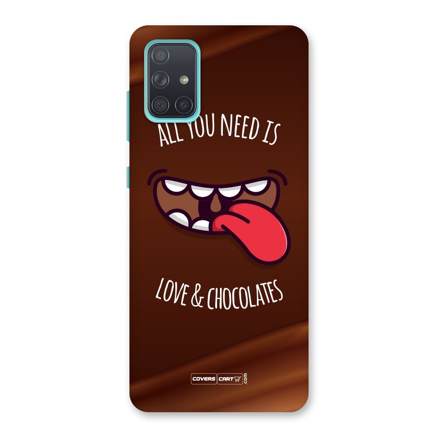 Love and Chocolates Back Case for Galaxy A71
