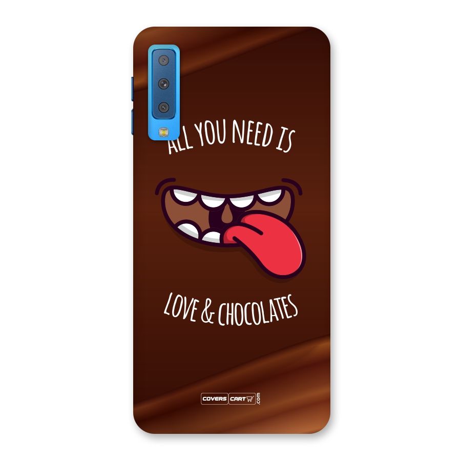 Love and Chocolates Back Case for Galaxy A7 (2018)