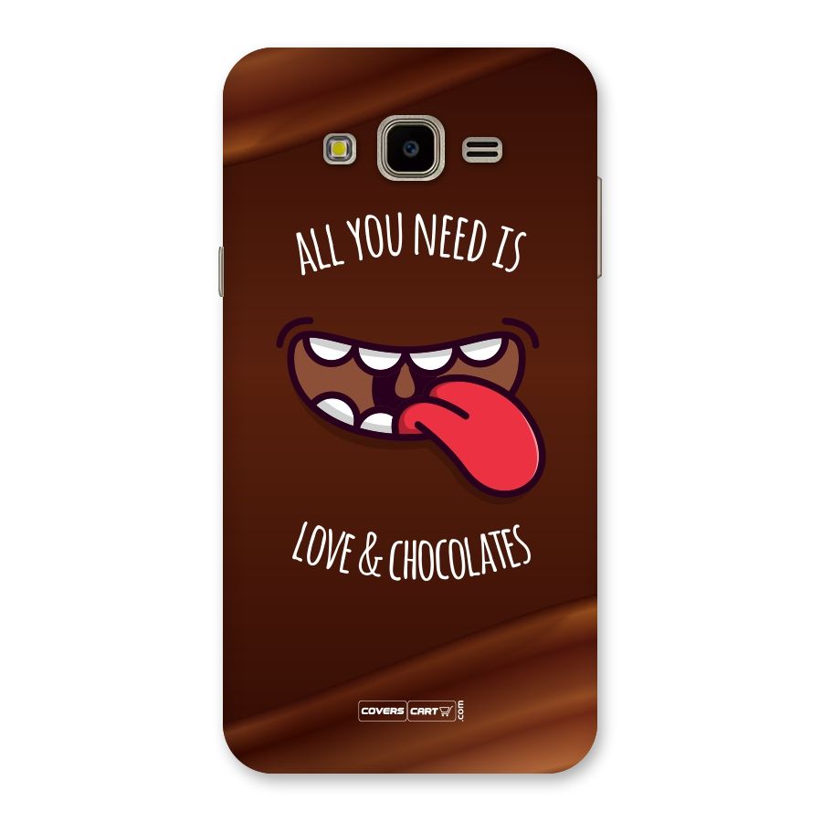 Love and Chocolates Back Case for Galaxy J7 Nxt