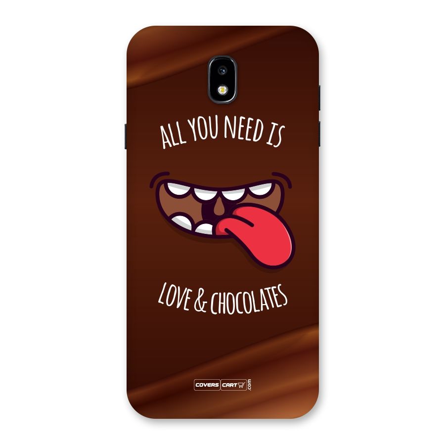 Love and Chocolates Back Case for Galaxy J7 Pro