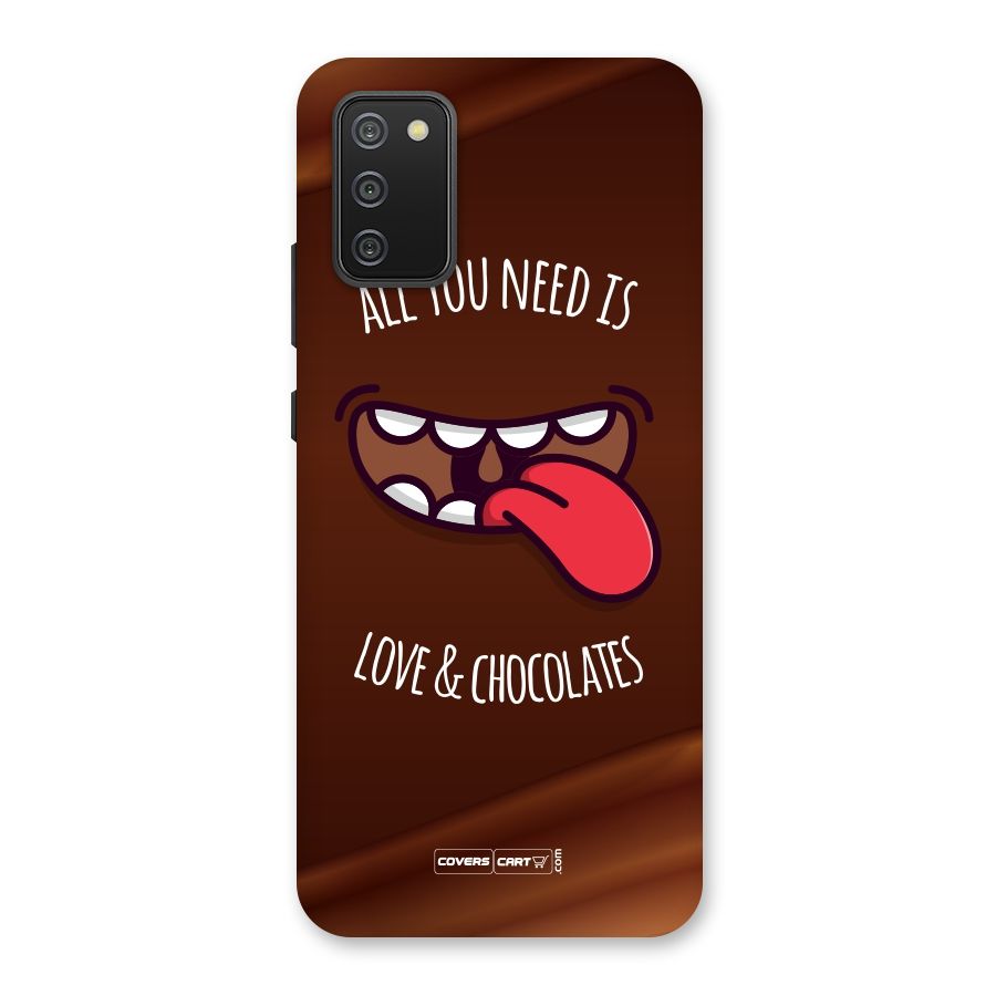 Love and Chocolates Back Case for Galaxy M02s