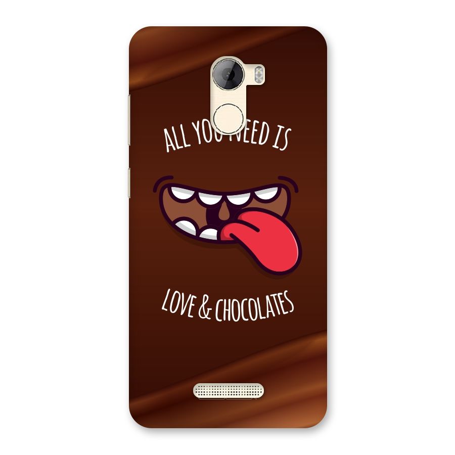 Love and Chocolates Back Case for Gionee A1 LIte