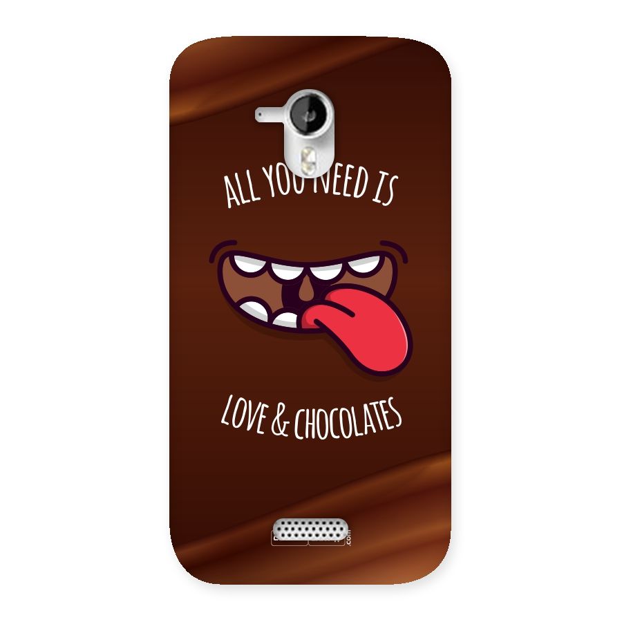 Love and Chocolates Back Case for Micromax Canvas HD A116