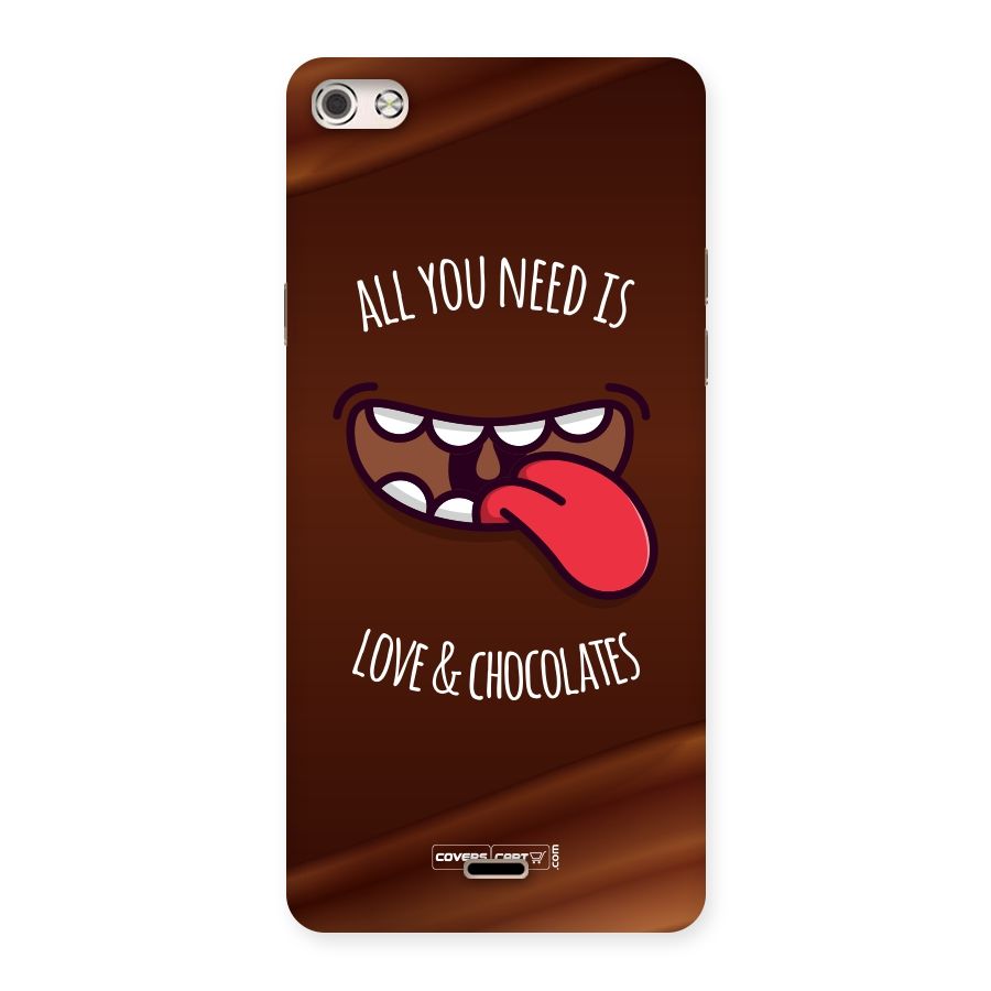 Love and Chocolates Back Case for Micromax Canvas Silver 5