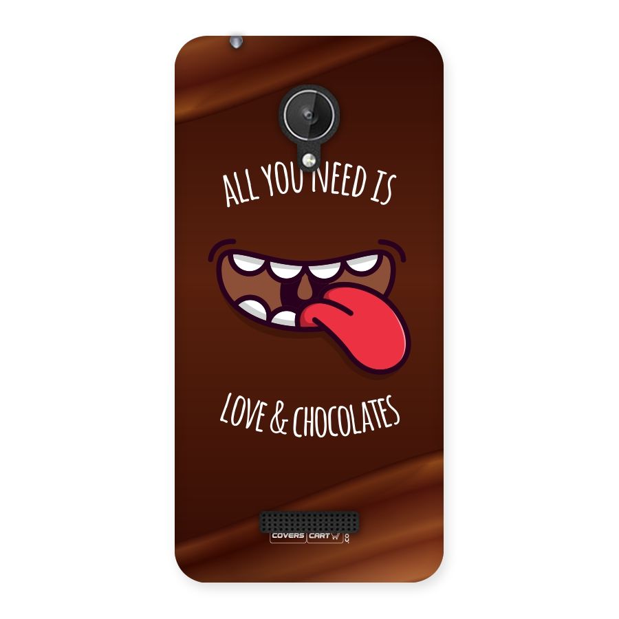 Love and Chocolates Back Case for Micromax Canvas Spark Q380