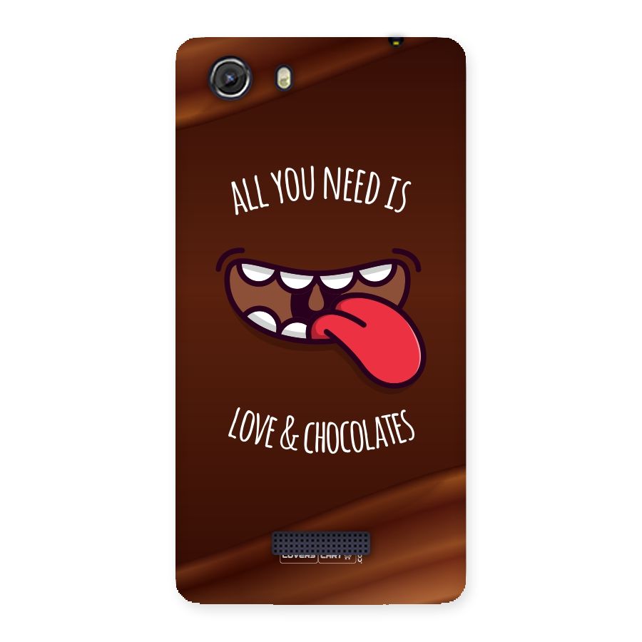 Love and Chocolates Back Case for Micromax Unite 3