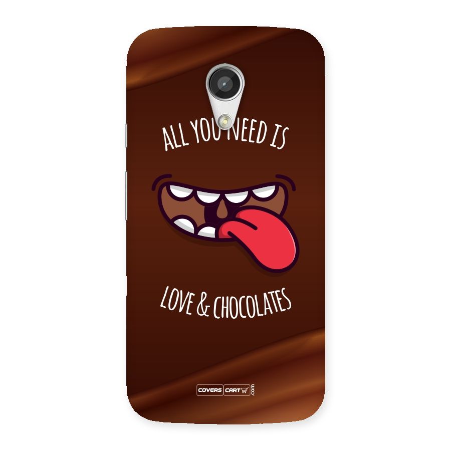 Love and Chocolates Back Case for Moto G 2nd Gen