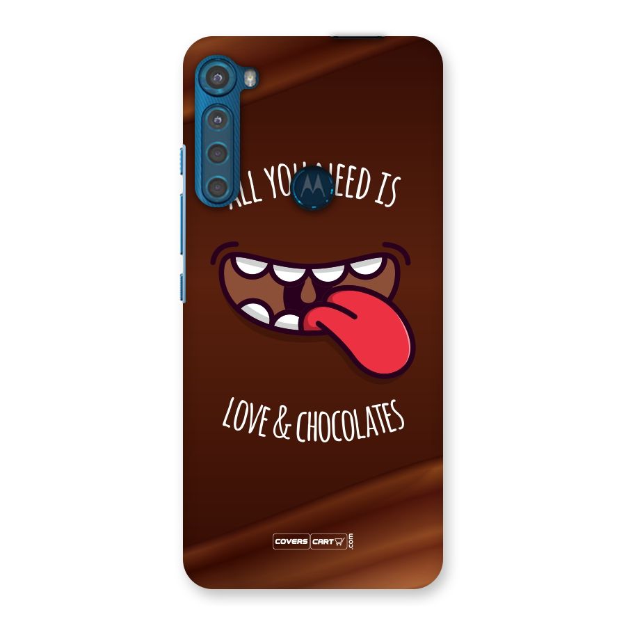 Love and Chocolates Back Case for Motorola One Fusion Plus