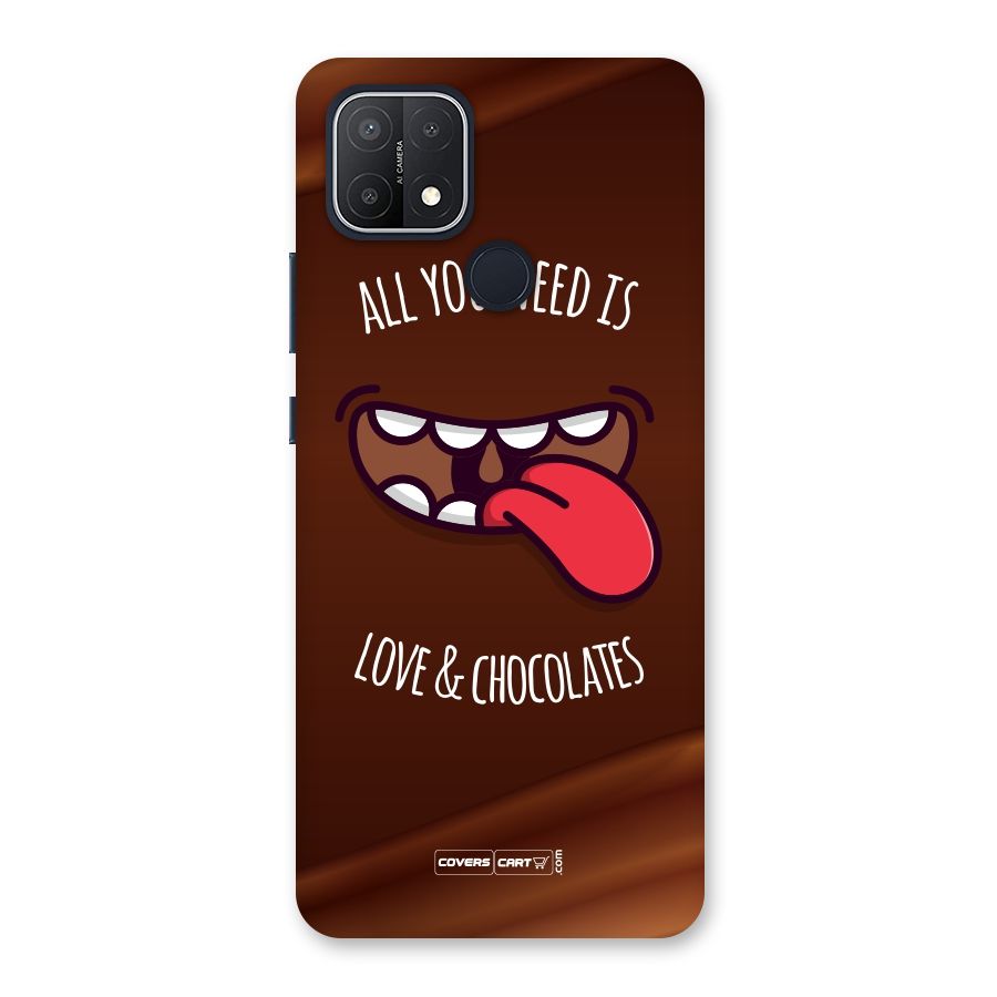 Love and Chocolates Back Case for Oppo A15s