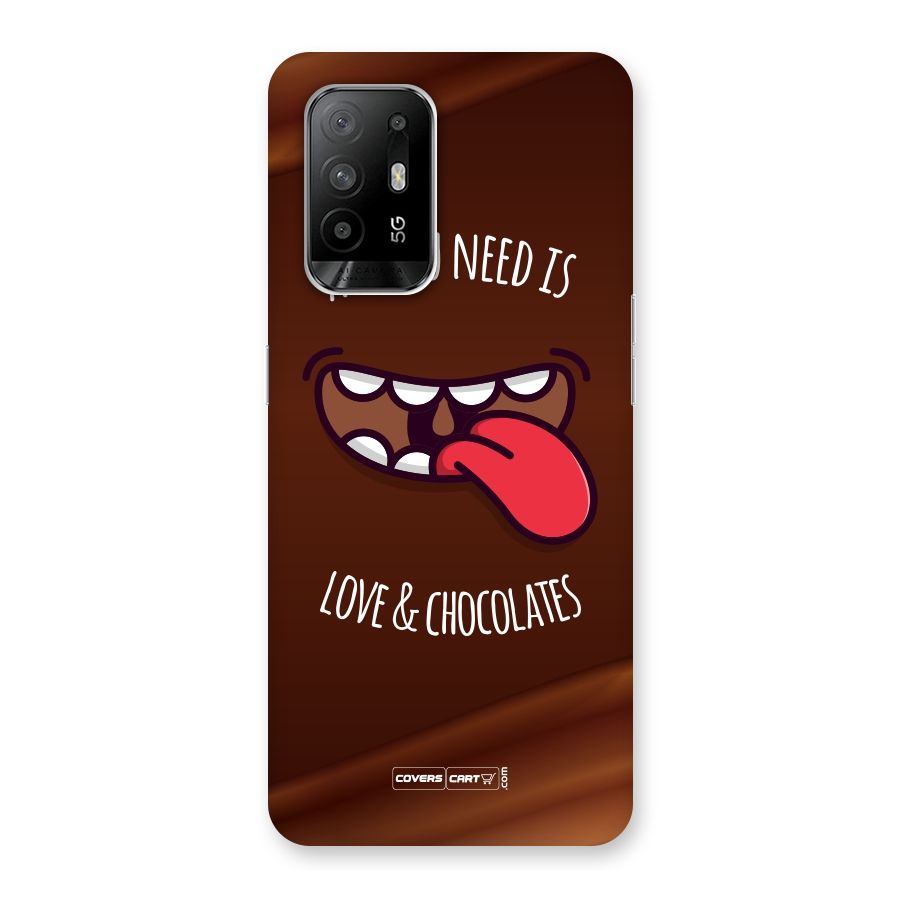 Love and Chocolates Back Case for Oppo F19 Pro Plus 5G