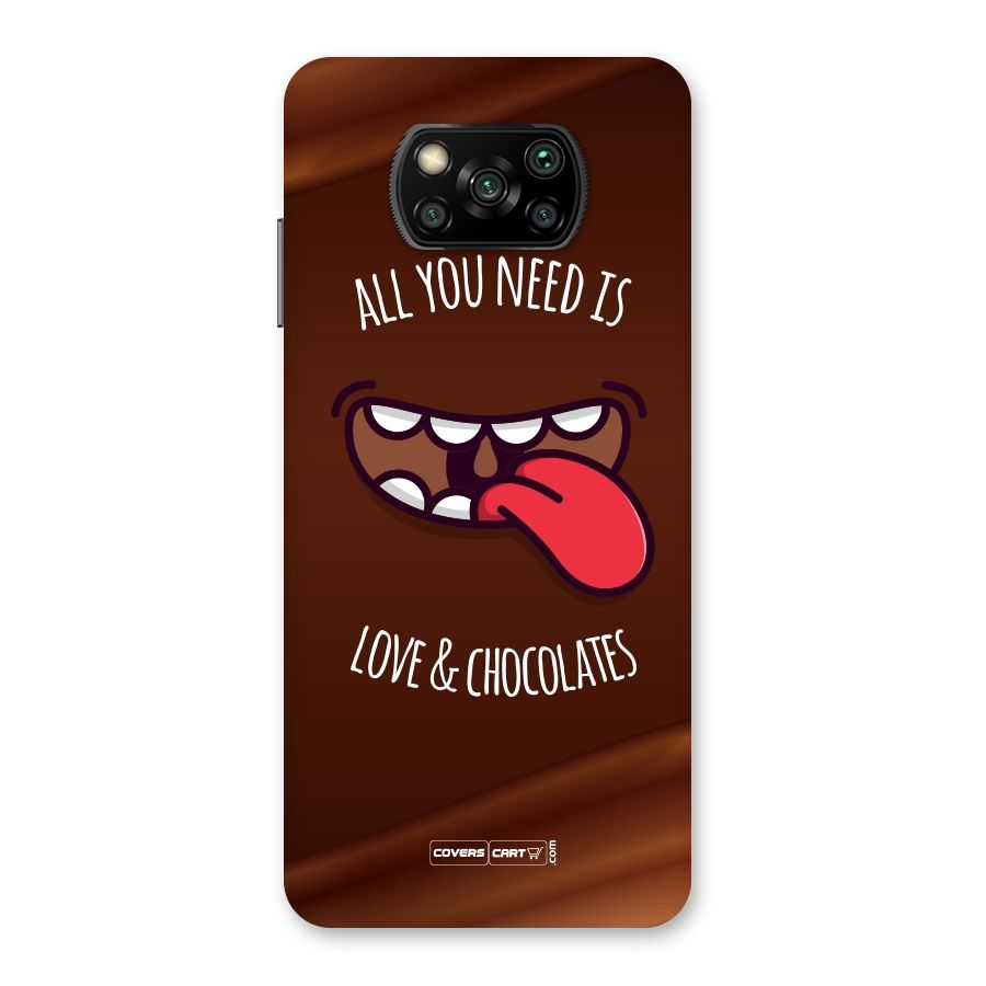Love and Chocolates Back Case for Poco X3