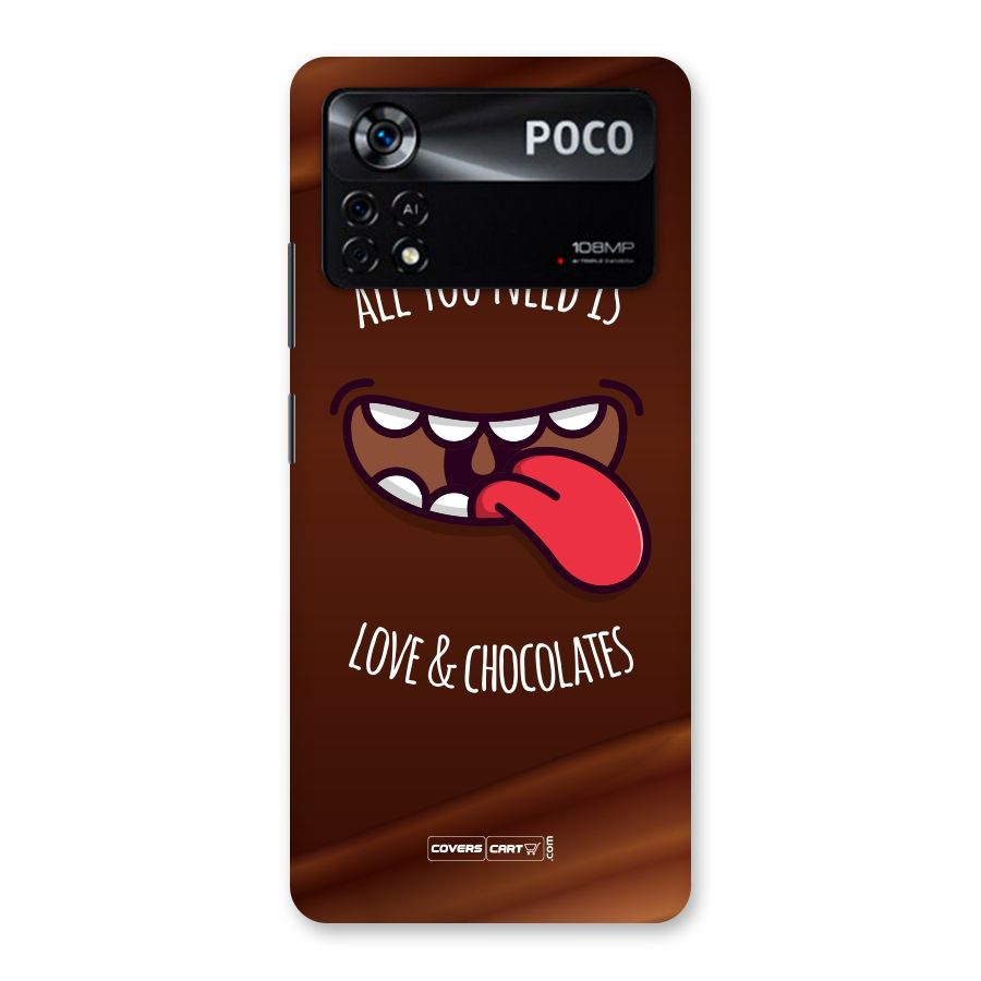 Love and Chocolates Back Case for Poco X4 Pro 5G