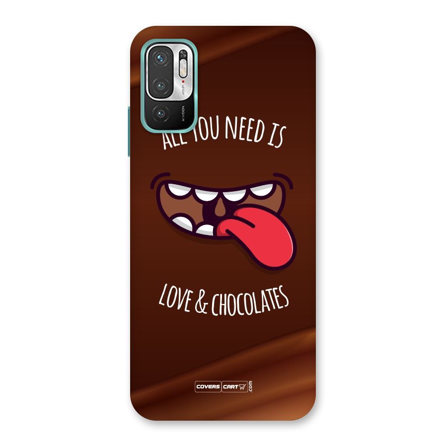 Love and Chocolates Back Case for Redmi Note 10T 5G