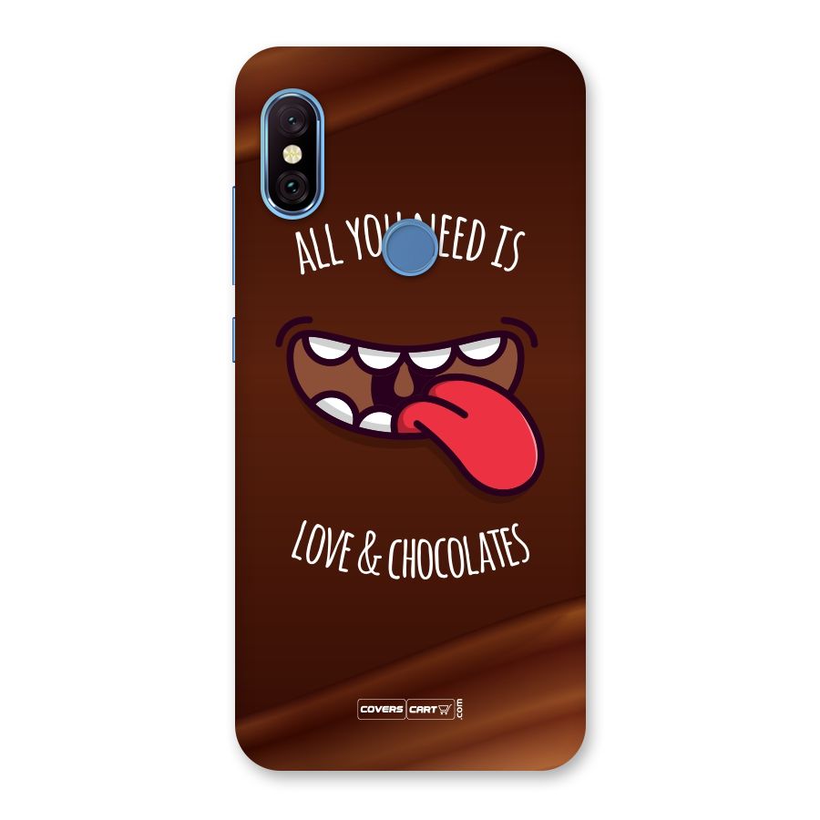 Love and Chocolates Back Case for Redmi Note 6 Pro