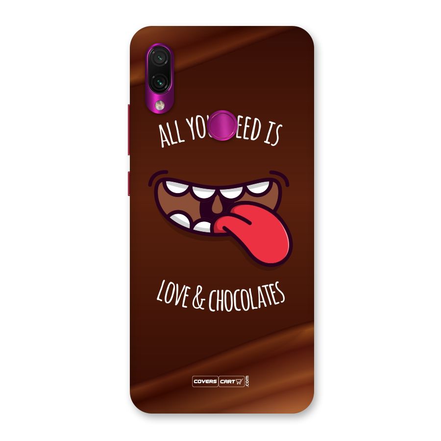 Love and Chocolates Back Case for Redmi Note 7 Pro