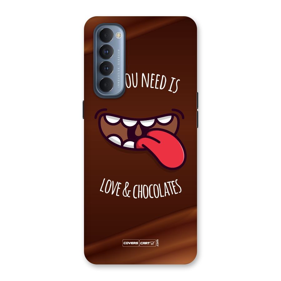 Love and Chocolates Back Case for Reno4 Pro
