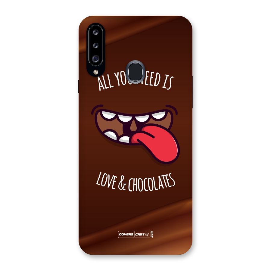 Love and Chocolates Back Case for Samsung Galaxy A20s