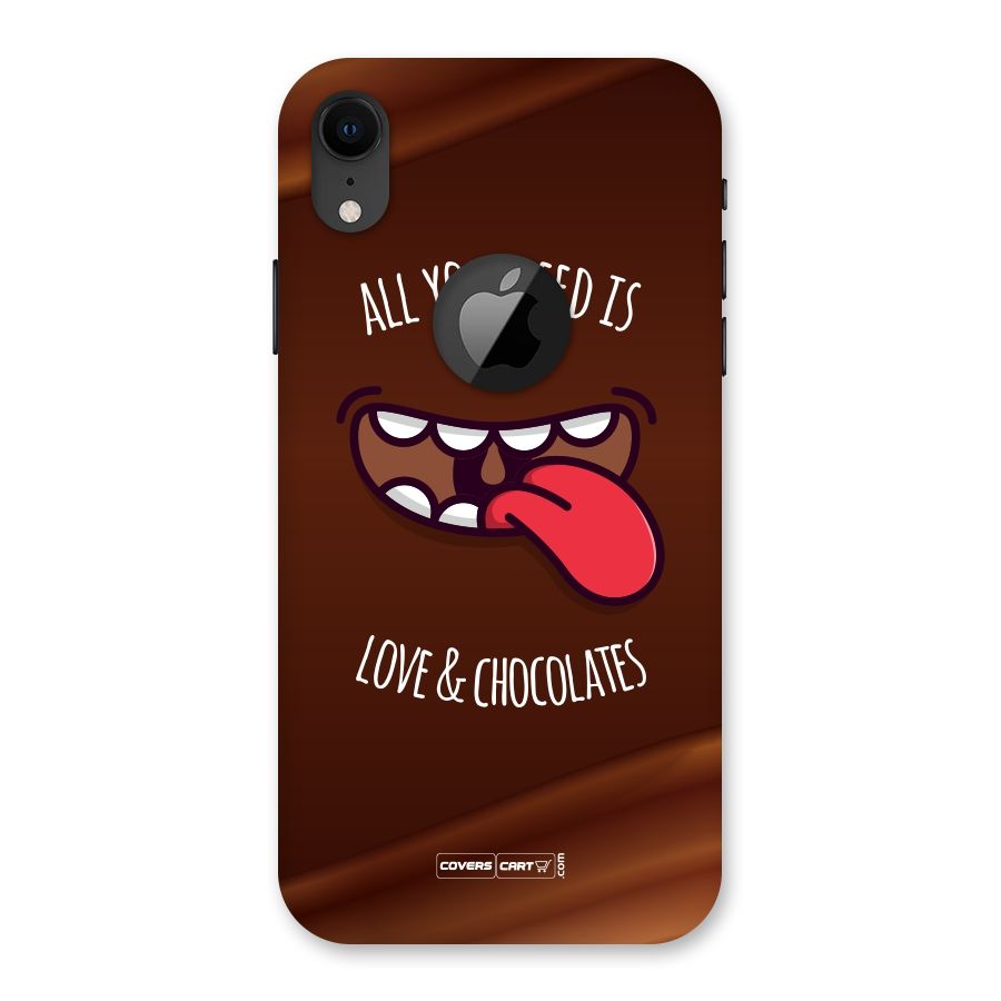 Love and Chocolates Back Case for iPhone XR Logo Cut