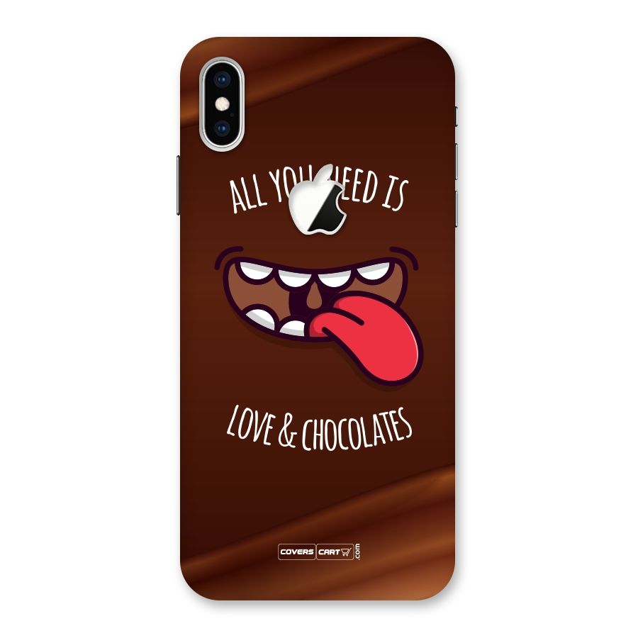 Love and Chocolates Back Case for iPhone XS Max Apple Cut