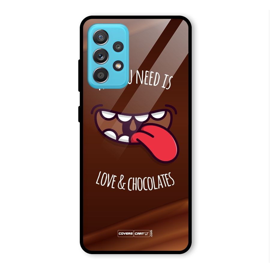 Love and Chocolates Glass Back Case for Galaxy A52