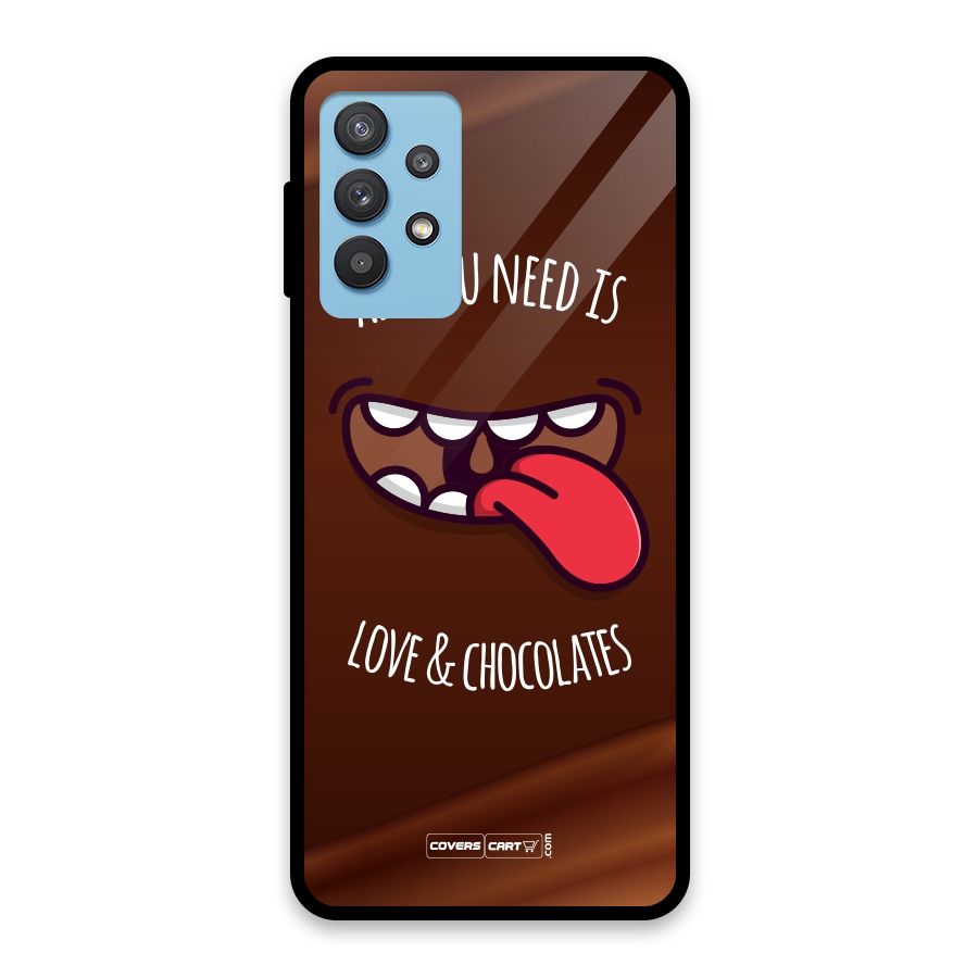 Love and Chocolates Glass Back Case for Galaxy M32 5G