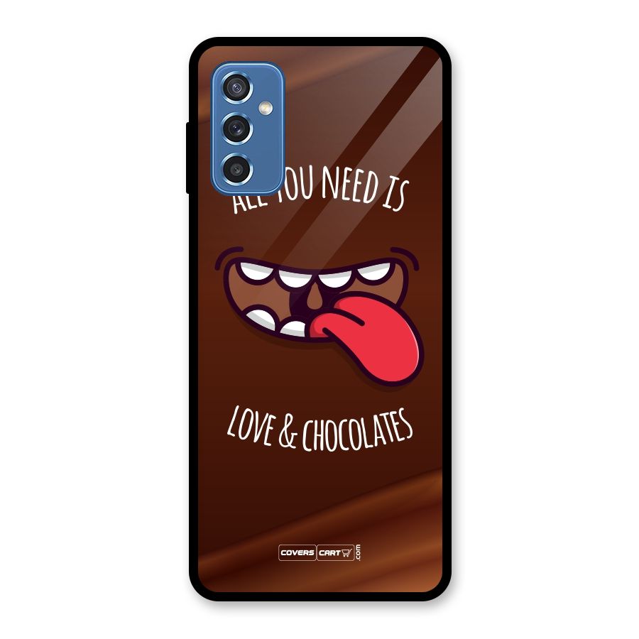 Love and Chocolates Glass Back Case for Galaxy M52 5G