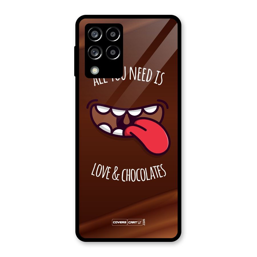 Love and Chocolates Glass Back Case for Galaxy M53 5G