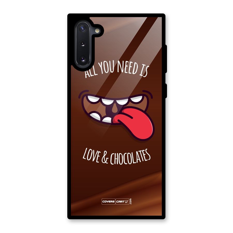 Love and Chocolates Glass Back Case for Galaxy Note 10