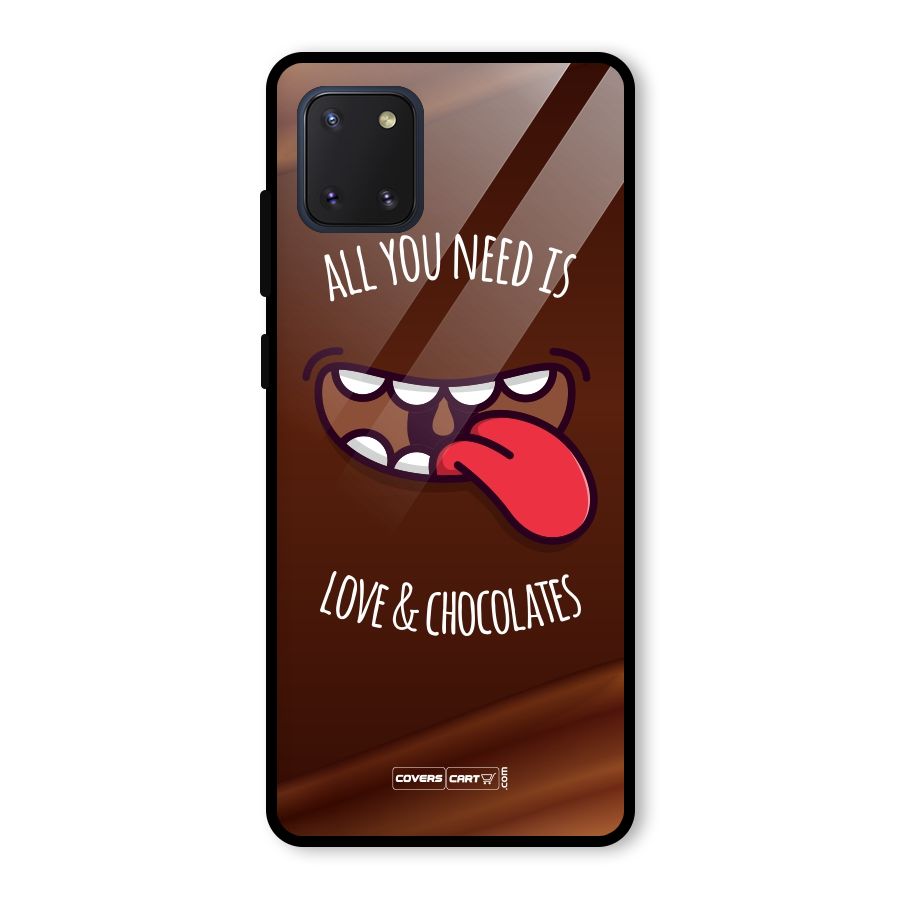Love and Chocolates Glass Back Case for Galaxy Note 10 Lite