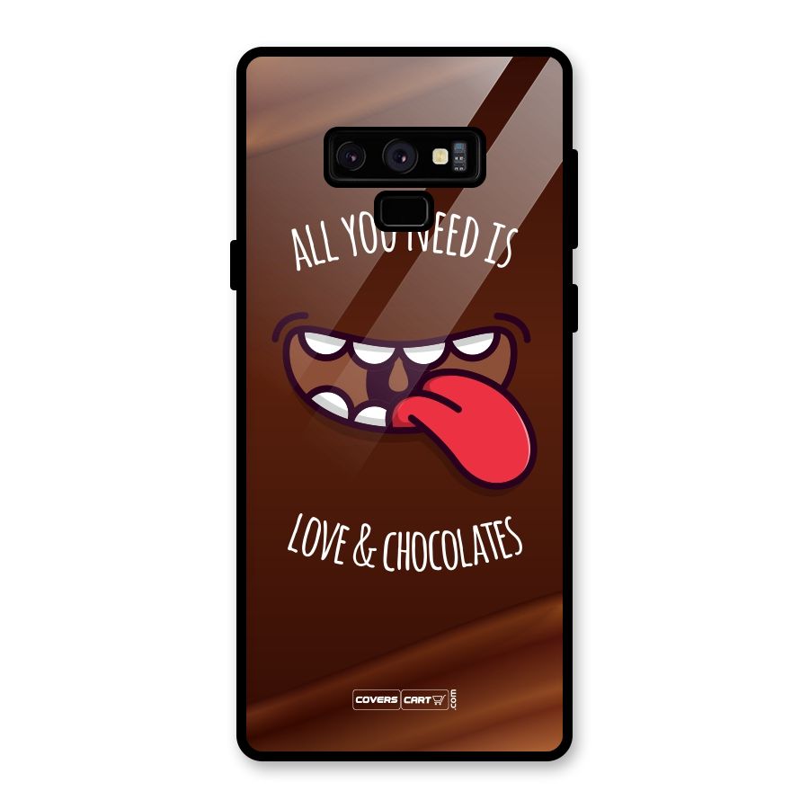 Love and Chocolates Glass Back Case for Galaxy Note 9
