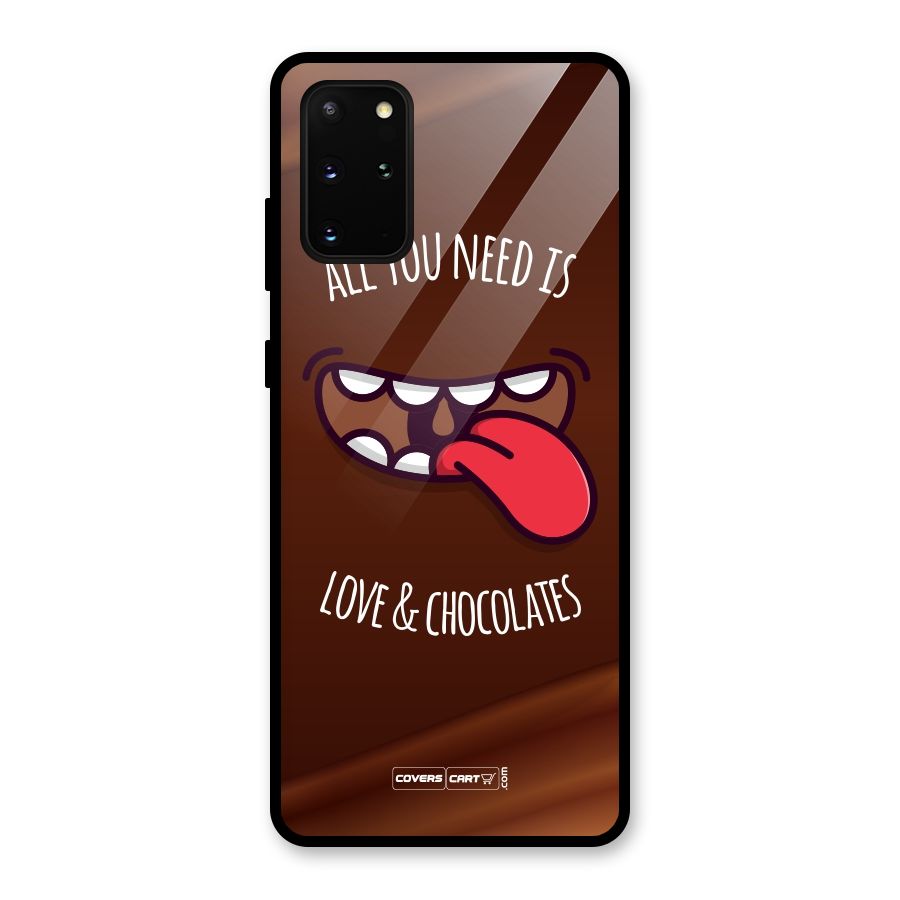 Love and Chocolates Glass Back Case for Galaxy S20 Plus