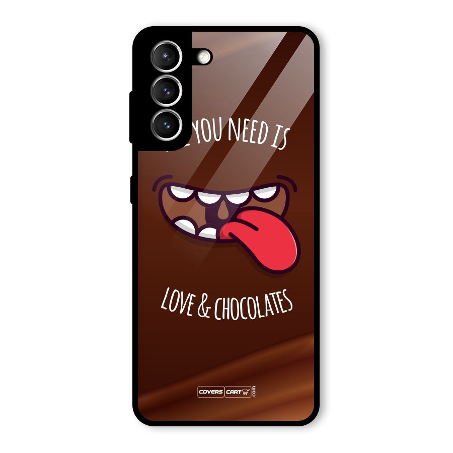Love and Chocolates Glass Back Case for Galaxy S21 5G