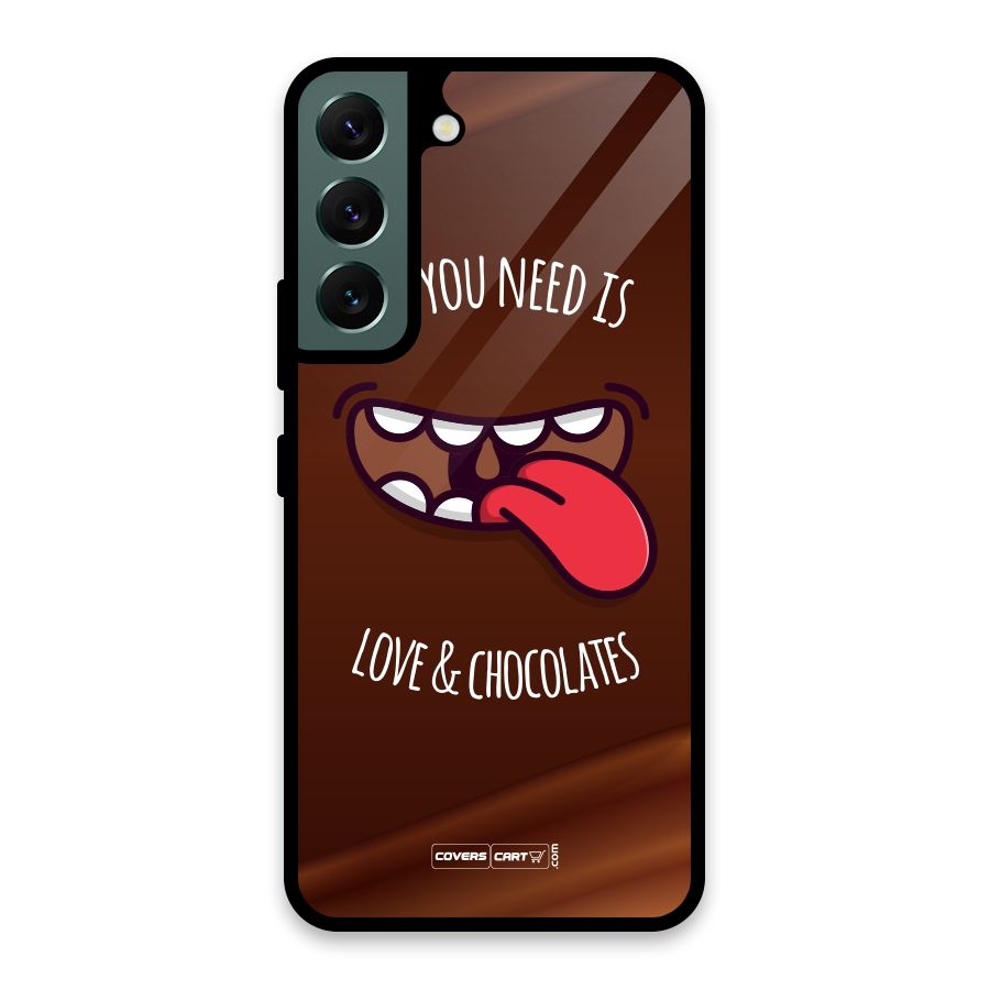 Love and Chocolates Glass Back Case for Galaxy S22 5G