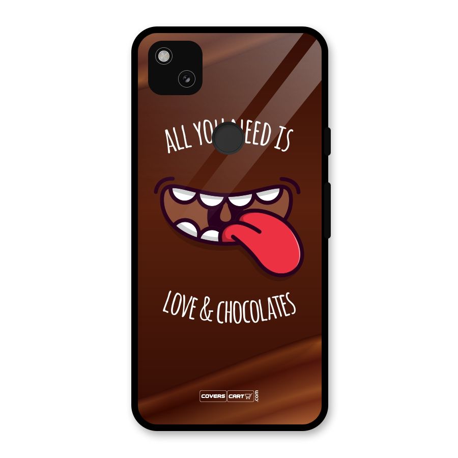 Love and Chocolates Glass Back Case for Google Pixel 4a