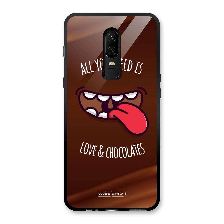 Love and Chocolates Glass Back Case for OnePlus 6