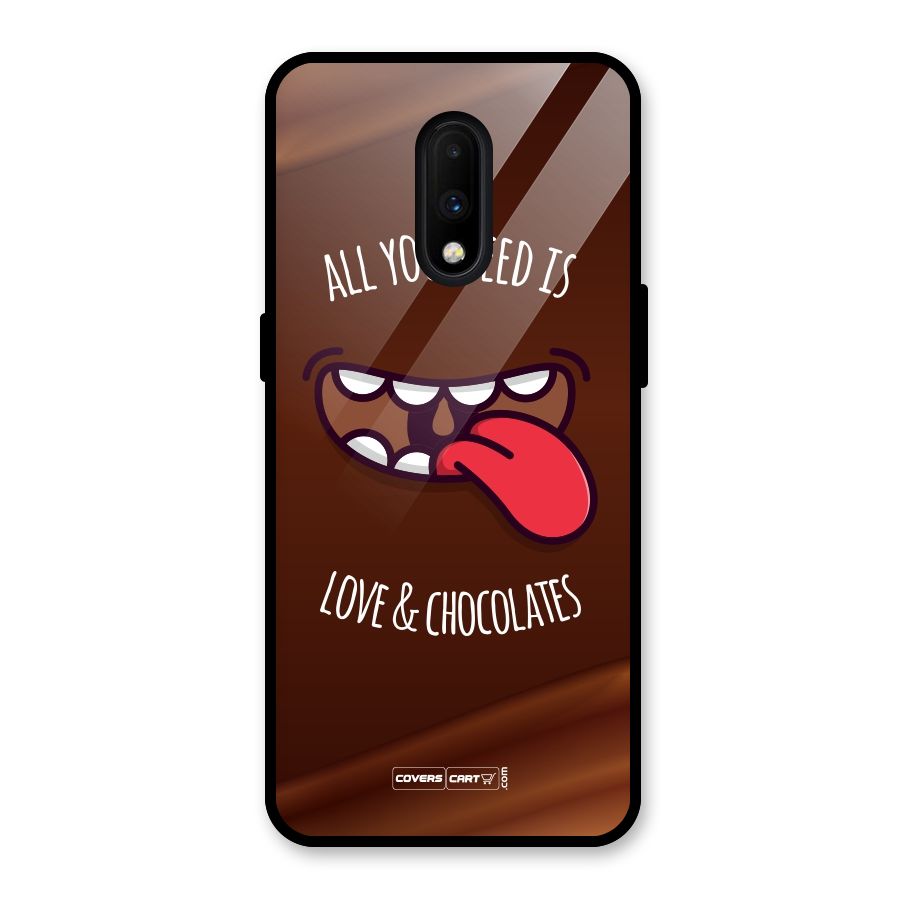 Love and Chocolates Glass Back Case for OnePlus 7