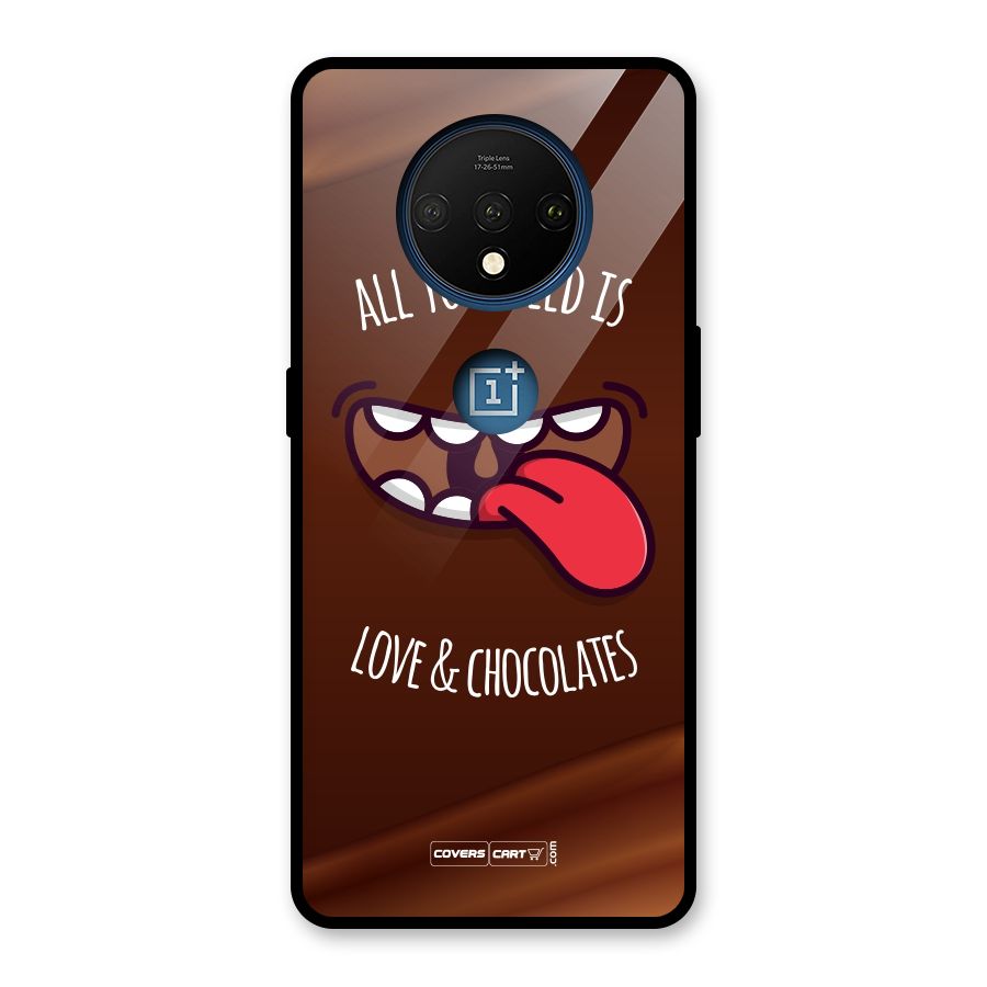 Love and Chocolates Glass Back Case for OnePlus 7T