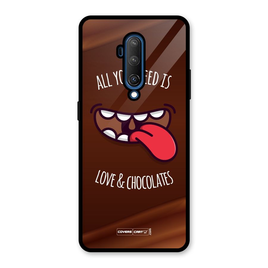 Love and Chocolates Glass Back Case for OnePlus 7T Pro